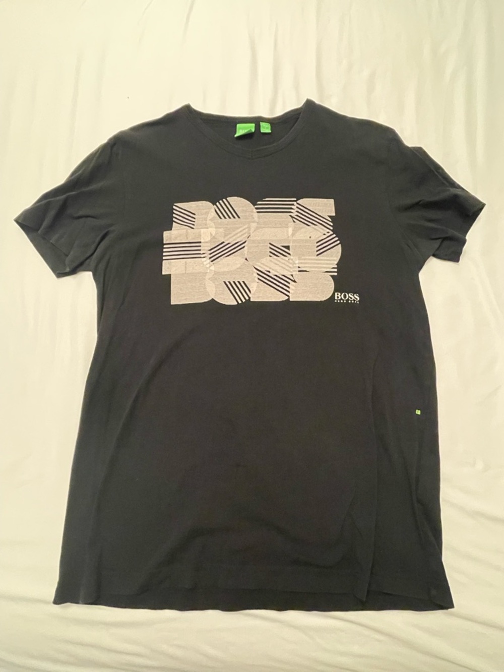 Boss Black Short Sleeve Tee with Beige Graphic